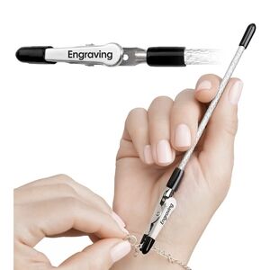 Engraving Jewelry Pick-Up Tool - Silver Cable with Black Tips